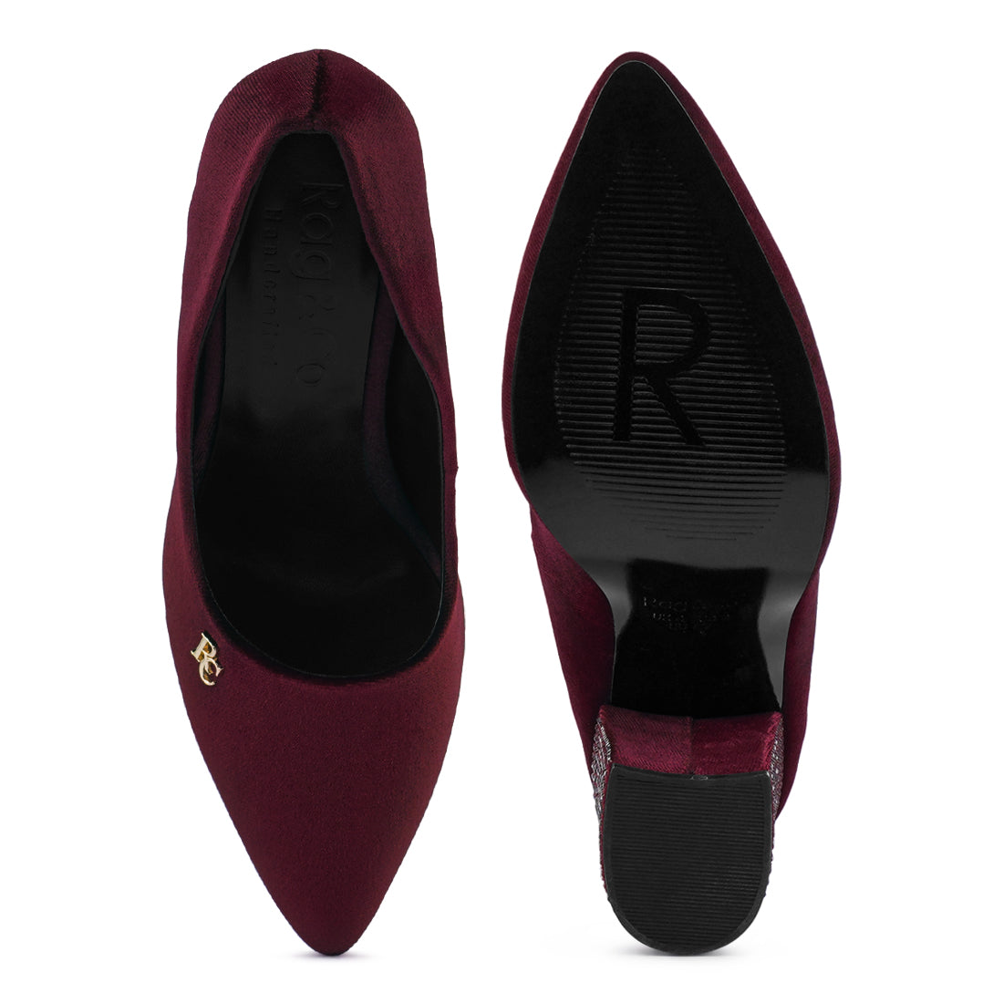 diamante block heeled pumps#color_burgundy
