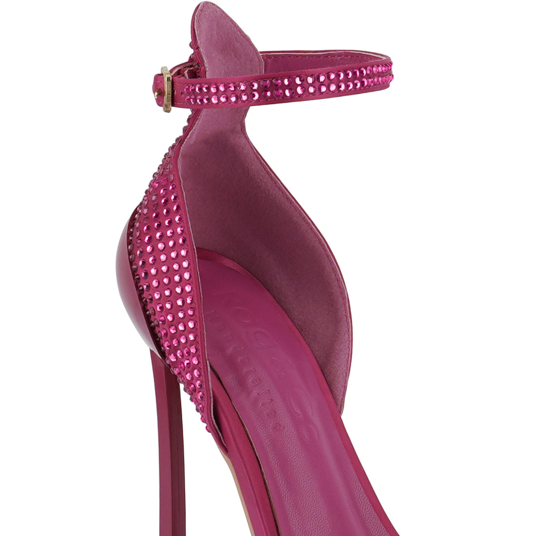 Pointed High Heel Party Sandals In Fuchsia