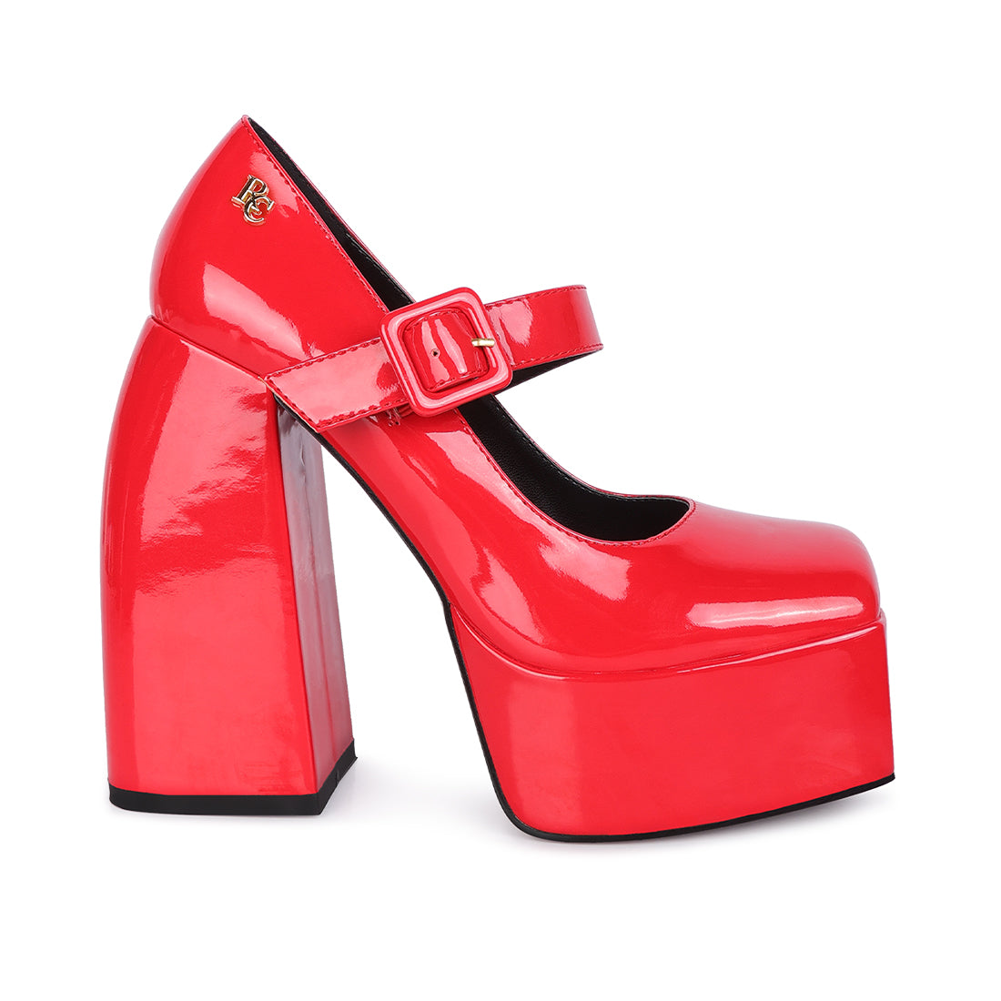 high platform heel mary jane sandals#color_red