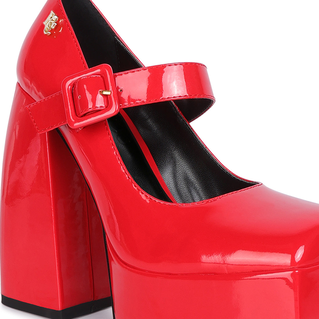 high platform heel mary jane sandals#color_red