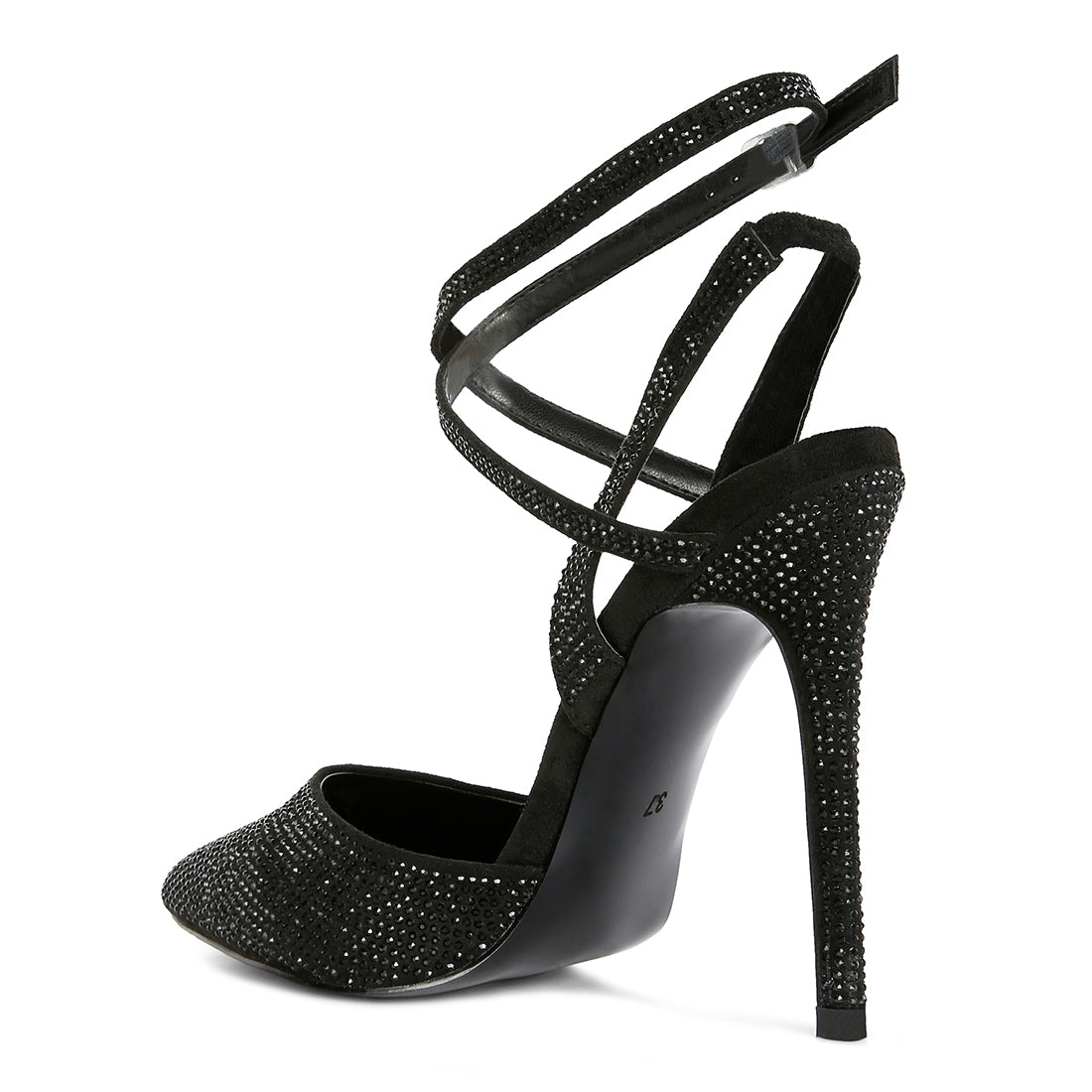 diamante studded high heeled sandal#color_black