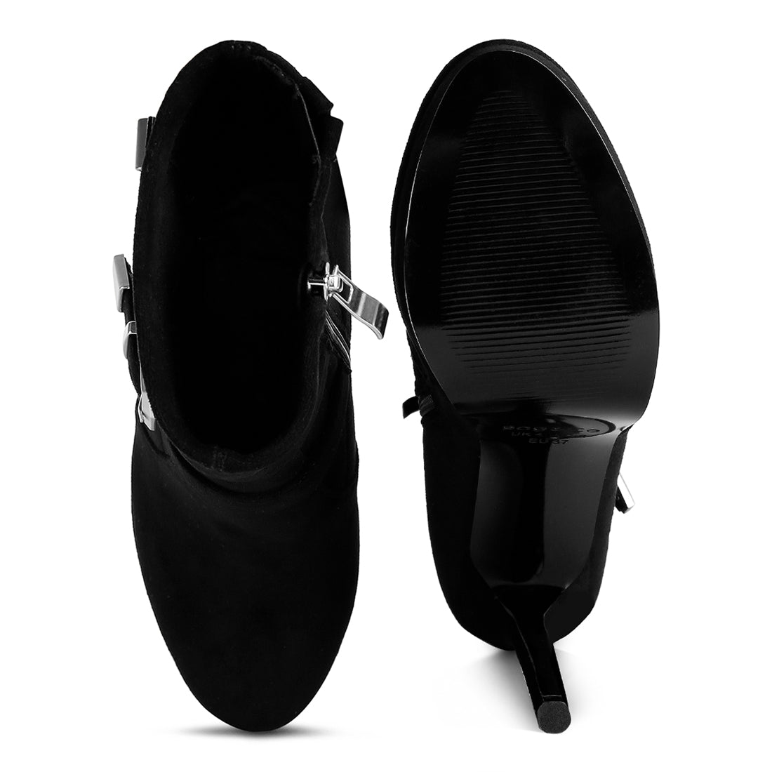 high platform stiletto ankle boots#color_black