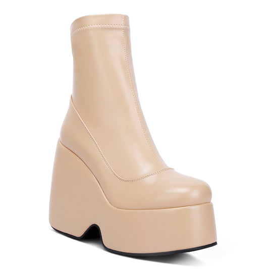 high platform ankle boots#color_beige