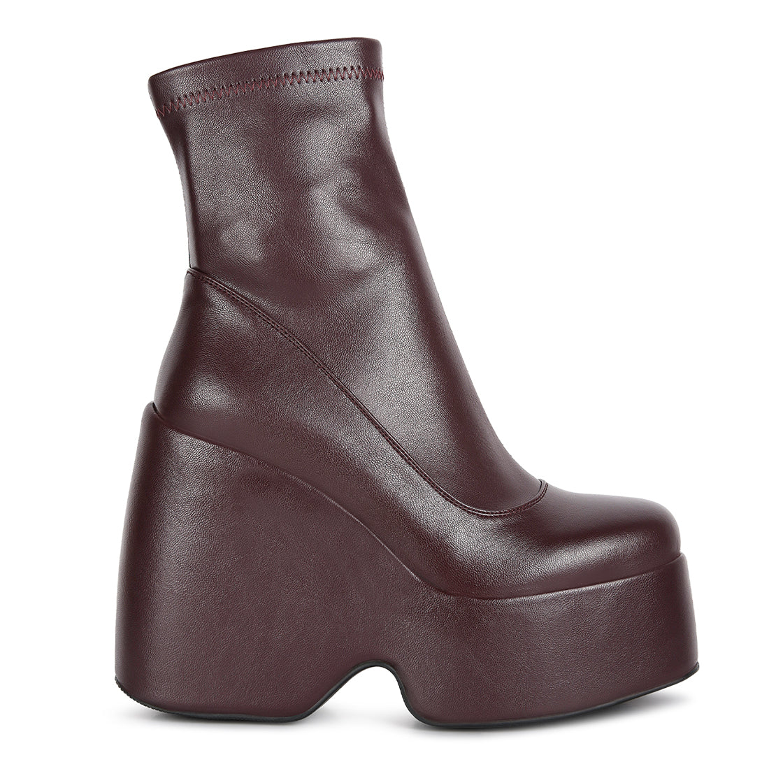 high platform ankle boots#color_burgundy