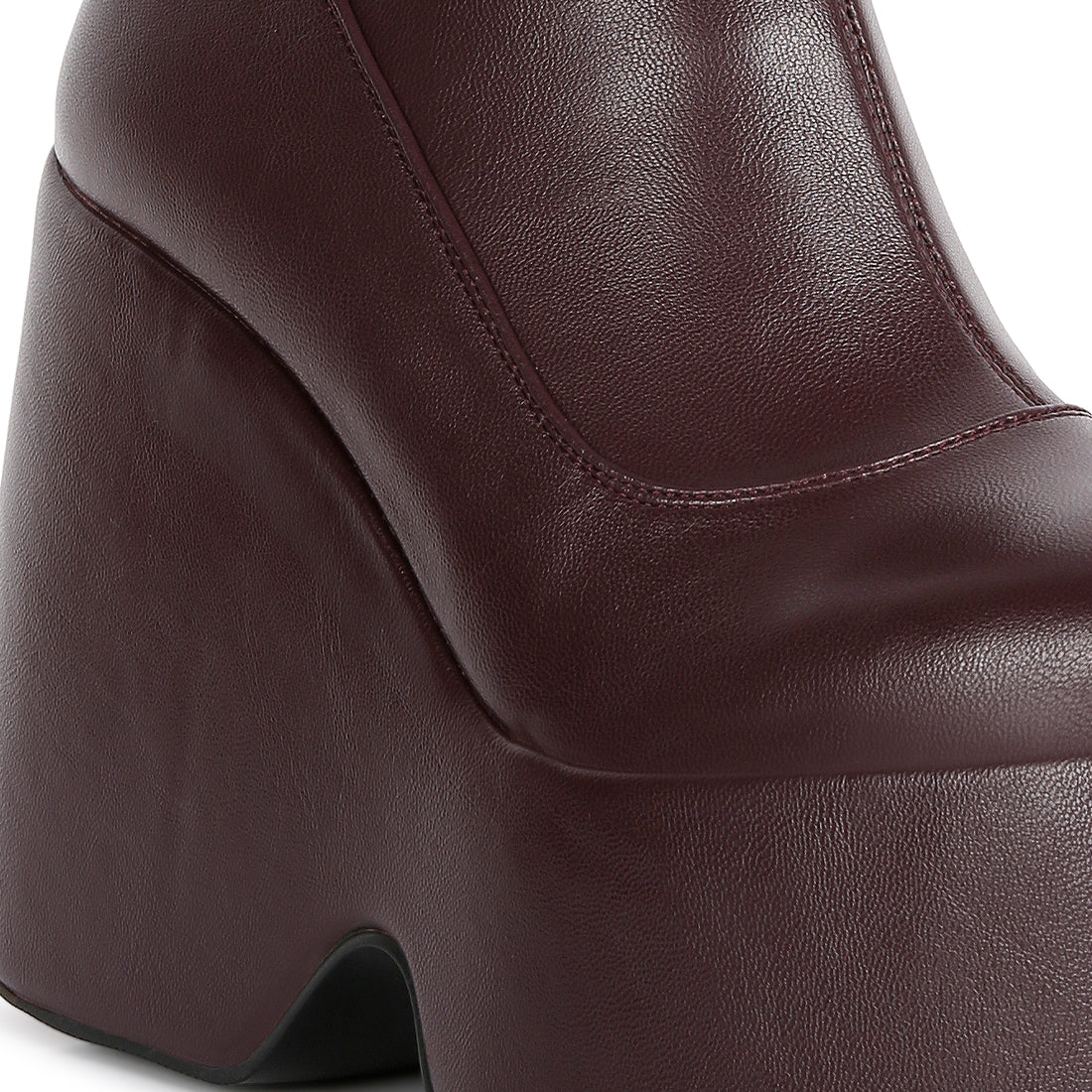 high platform ankle boots#color_burgundy