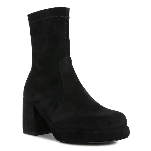 stretch suede ankle boots#color_black