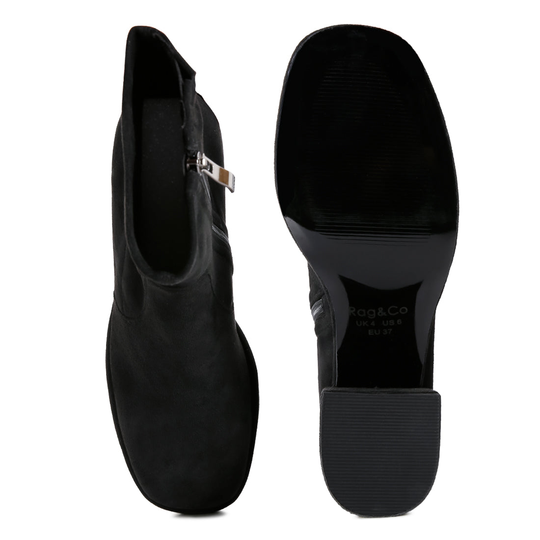 stretch suede ankle boots#color_black