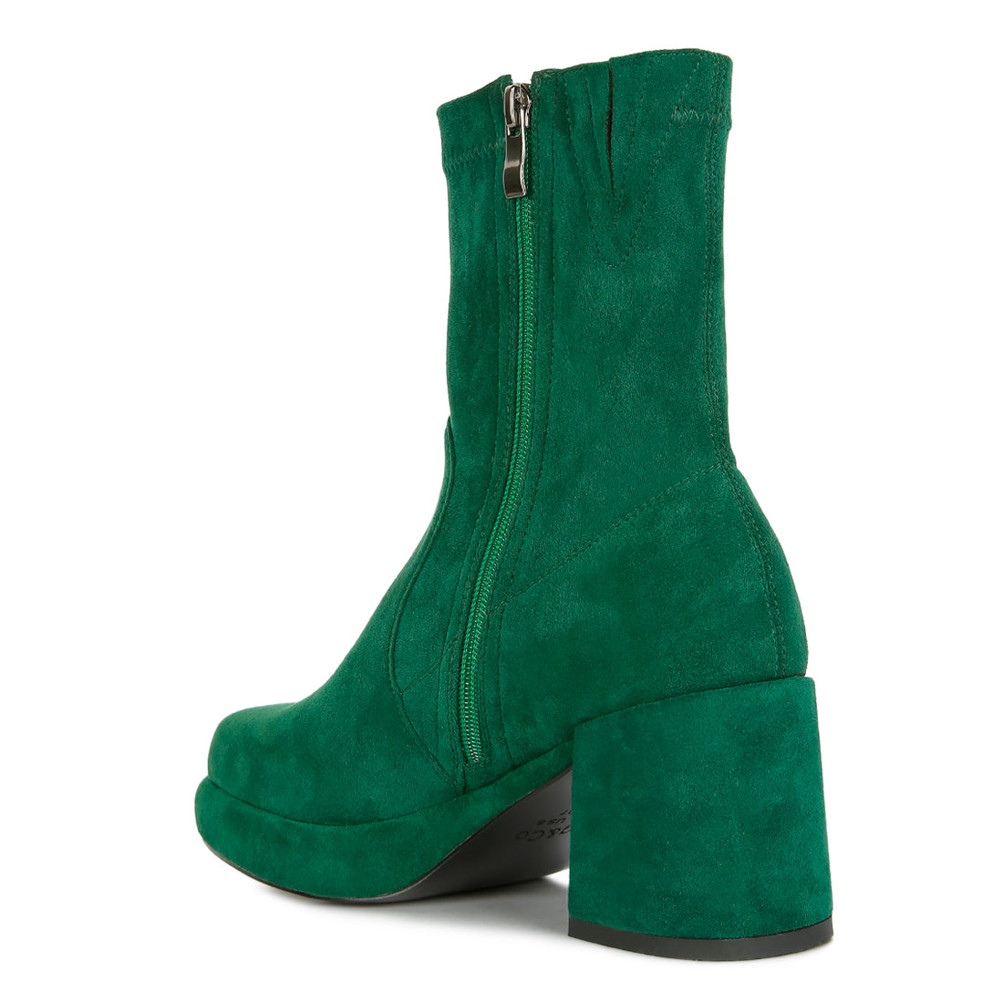 stretch suede ankle boots#color_green