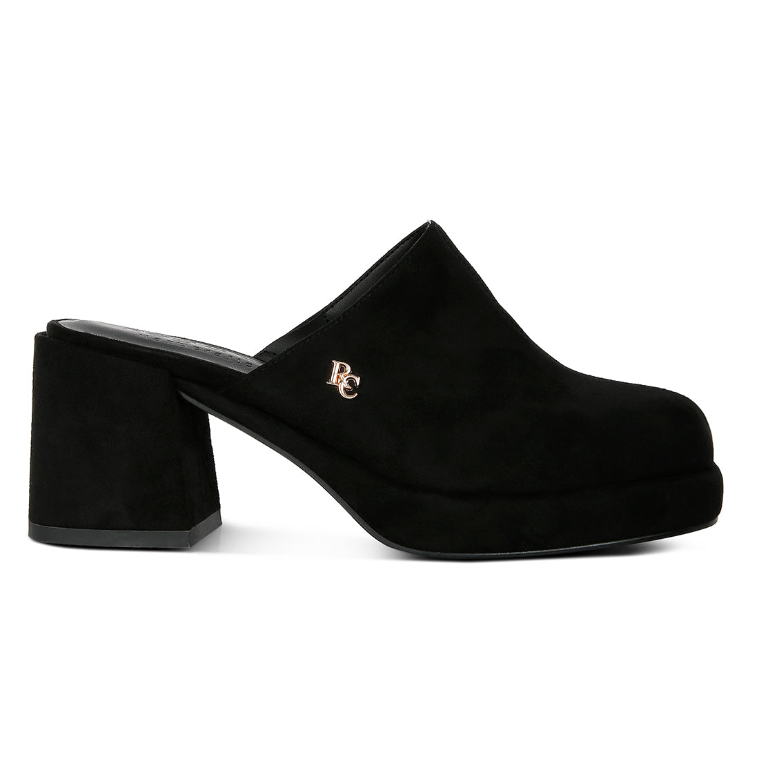 suede heeled mule sandals#color_black