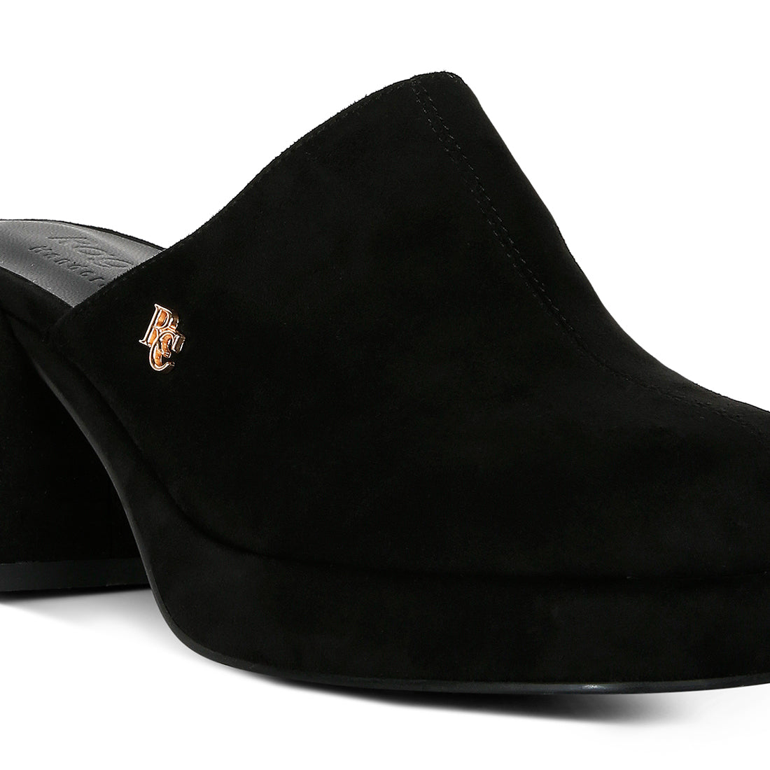 suede heeled mule sandals#color_black