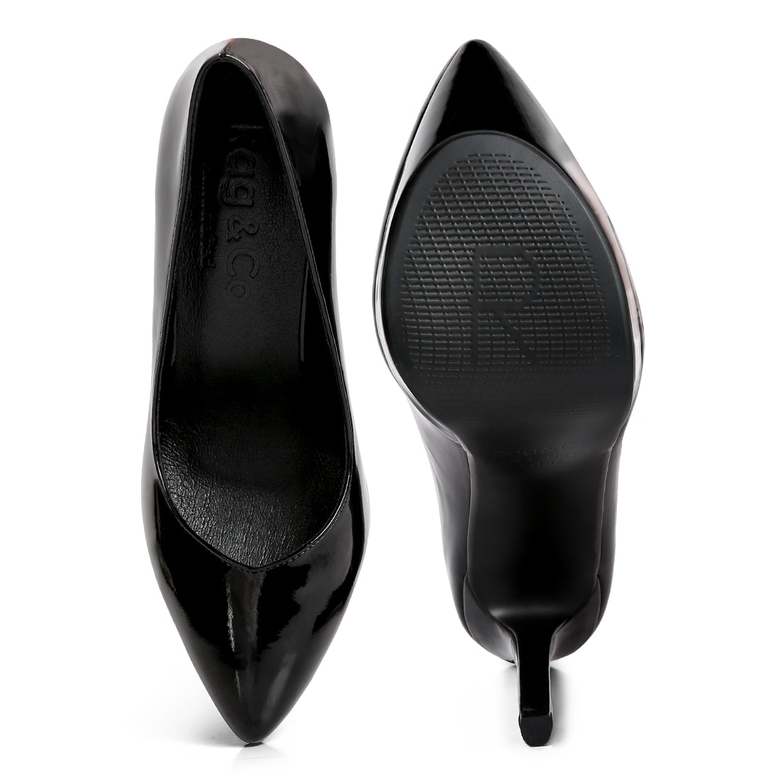 patent stiletto sandals#color_black