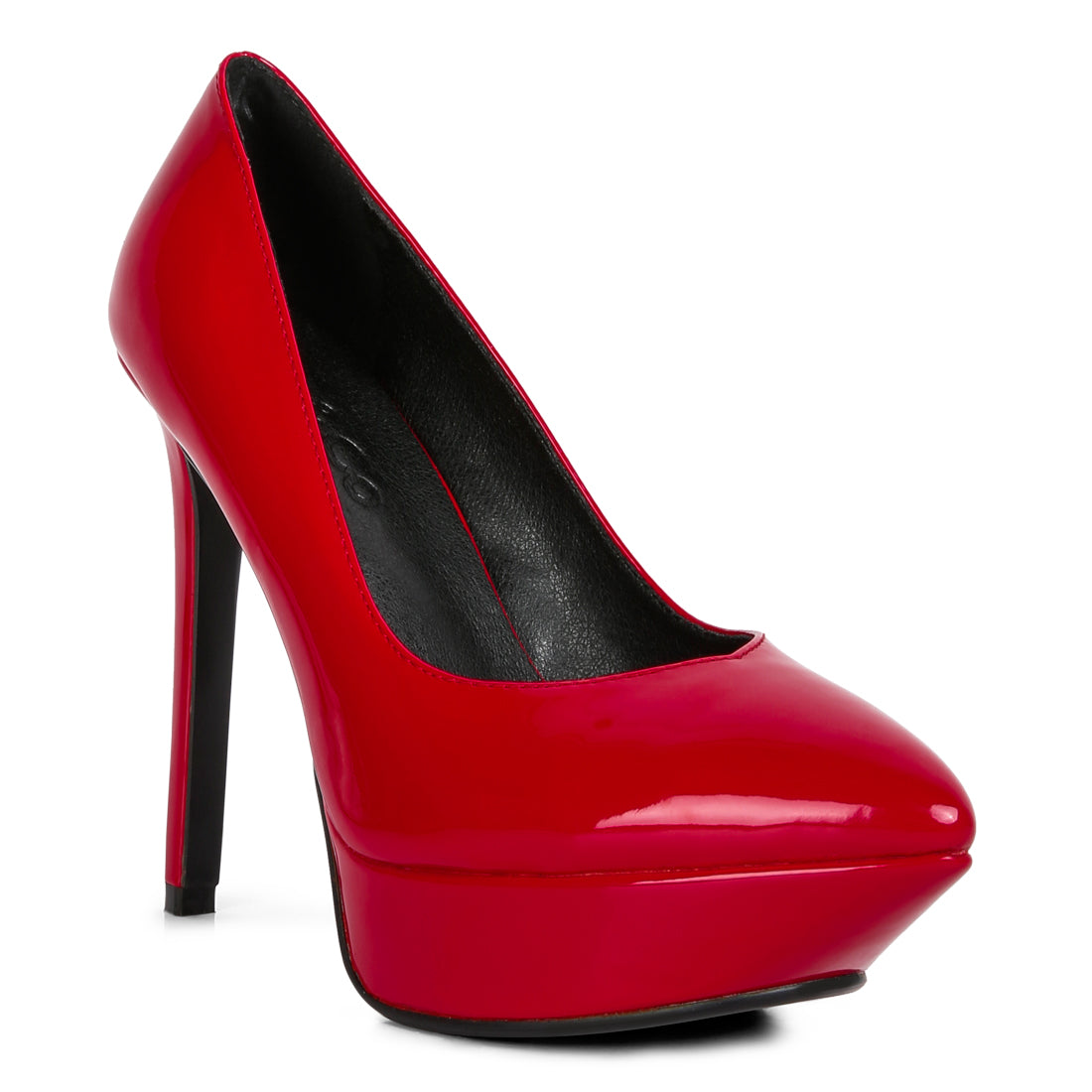 patent stiletto sandals#color_red