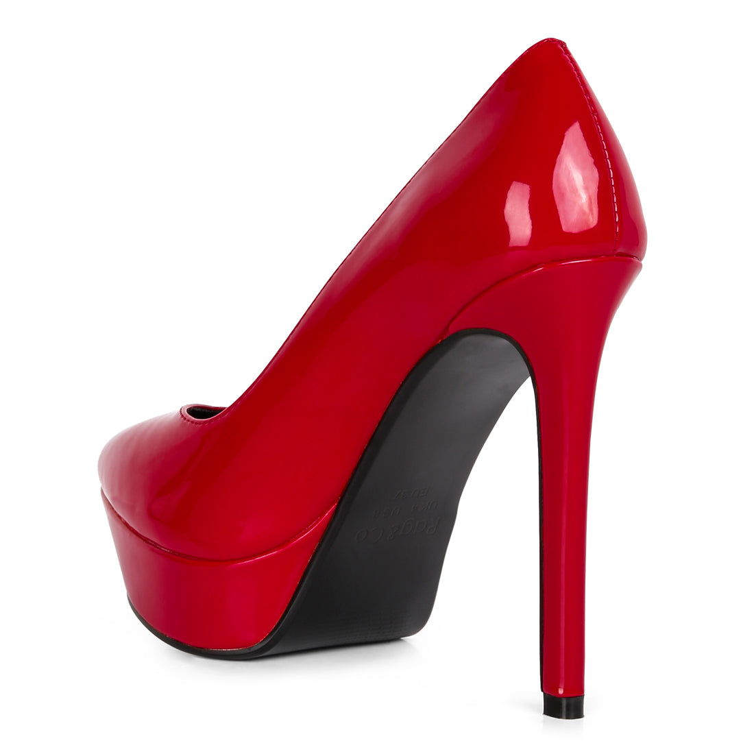 patent stiletto sandals#color_red