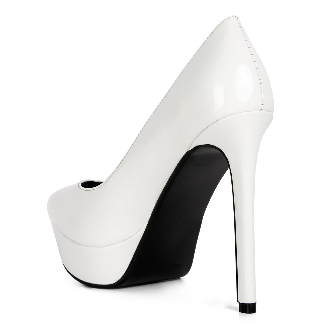 patent stiletto sandals#color_white