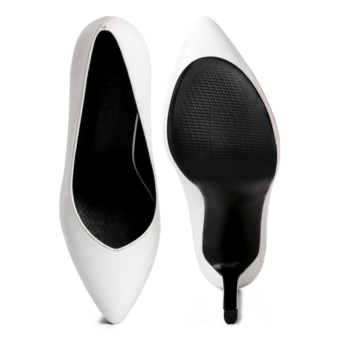 patent stiletto sandals#color_white