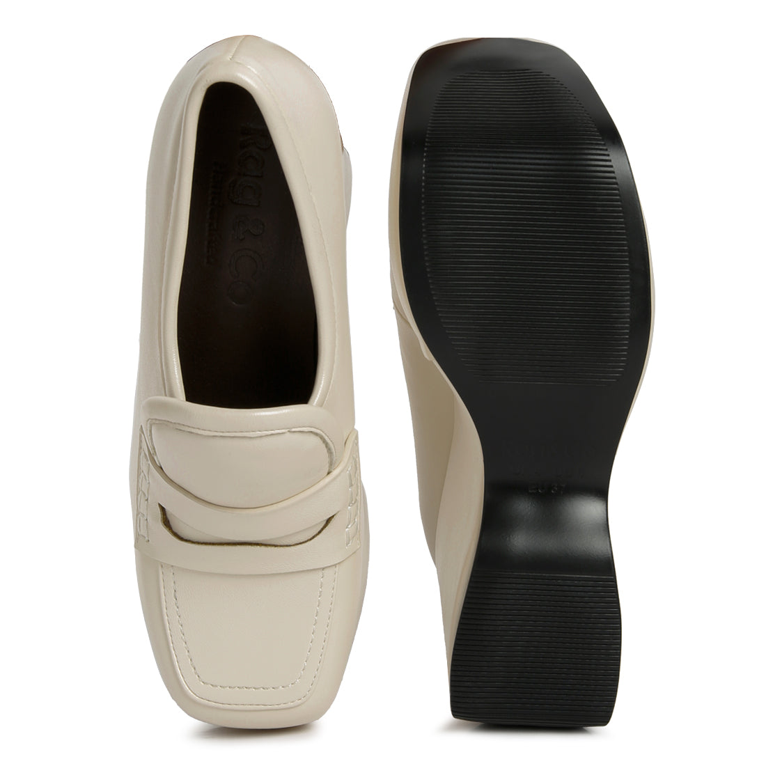 high platform wedge loafers#color_beige