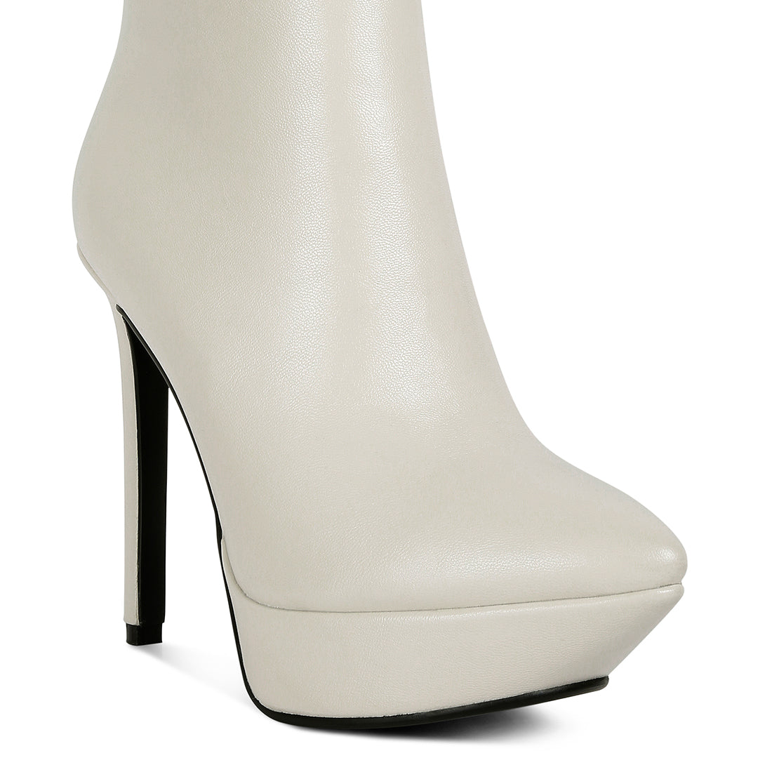 High heeled ankle boot#color_beige