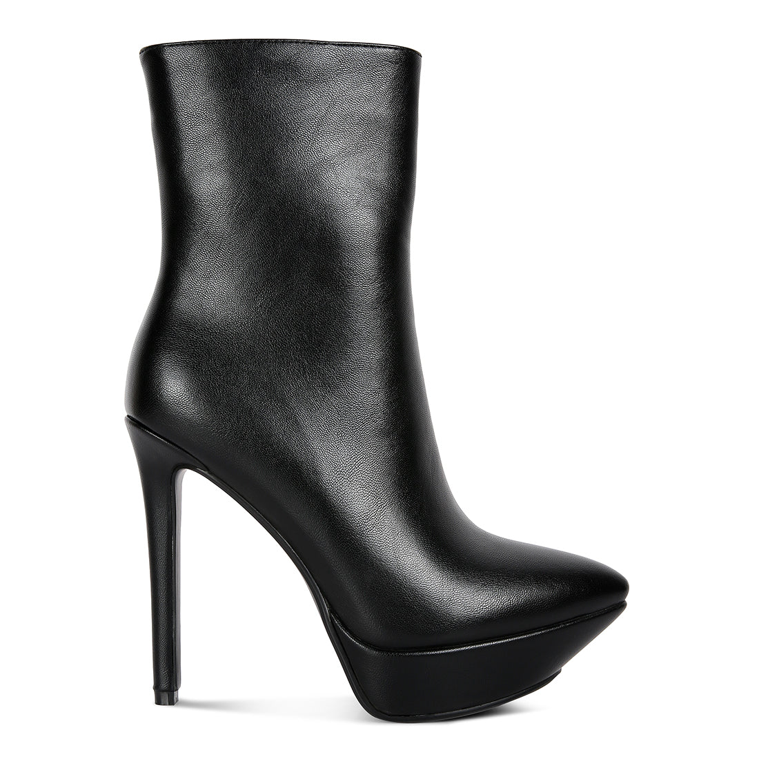 High heeled ankle boot#color_black