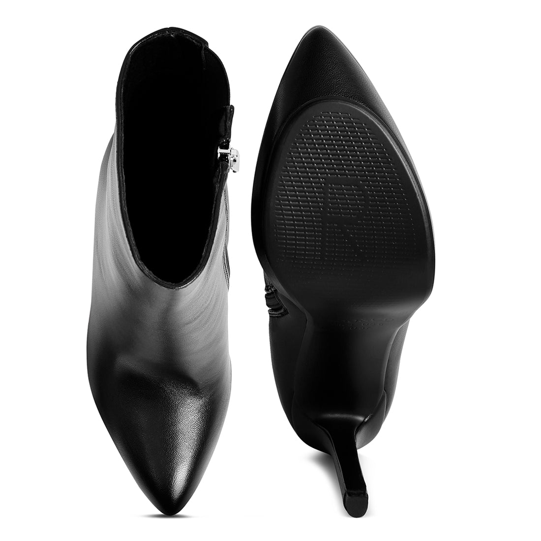 High heeled ankle boot#color_black