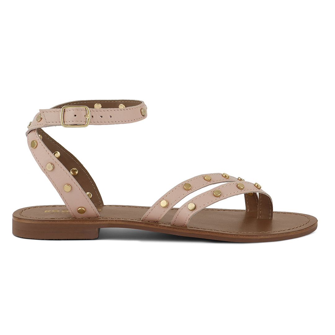 oprah studs embellished flat sandals#color_beige