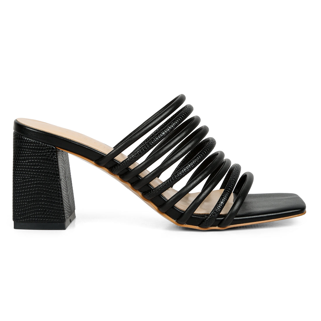 strappy slip on sandals#color_black
