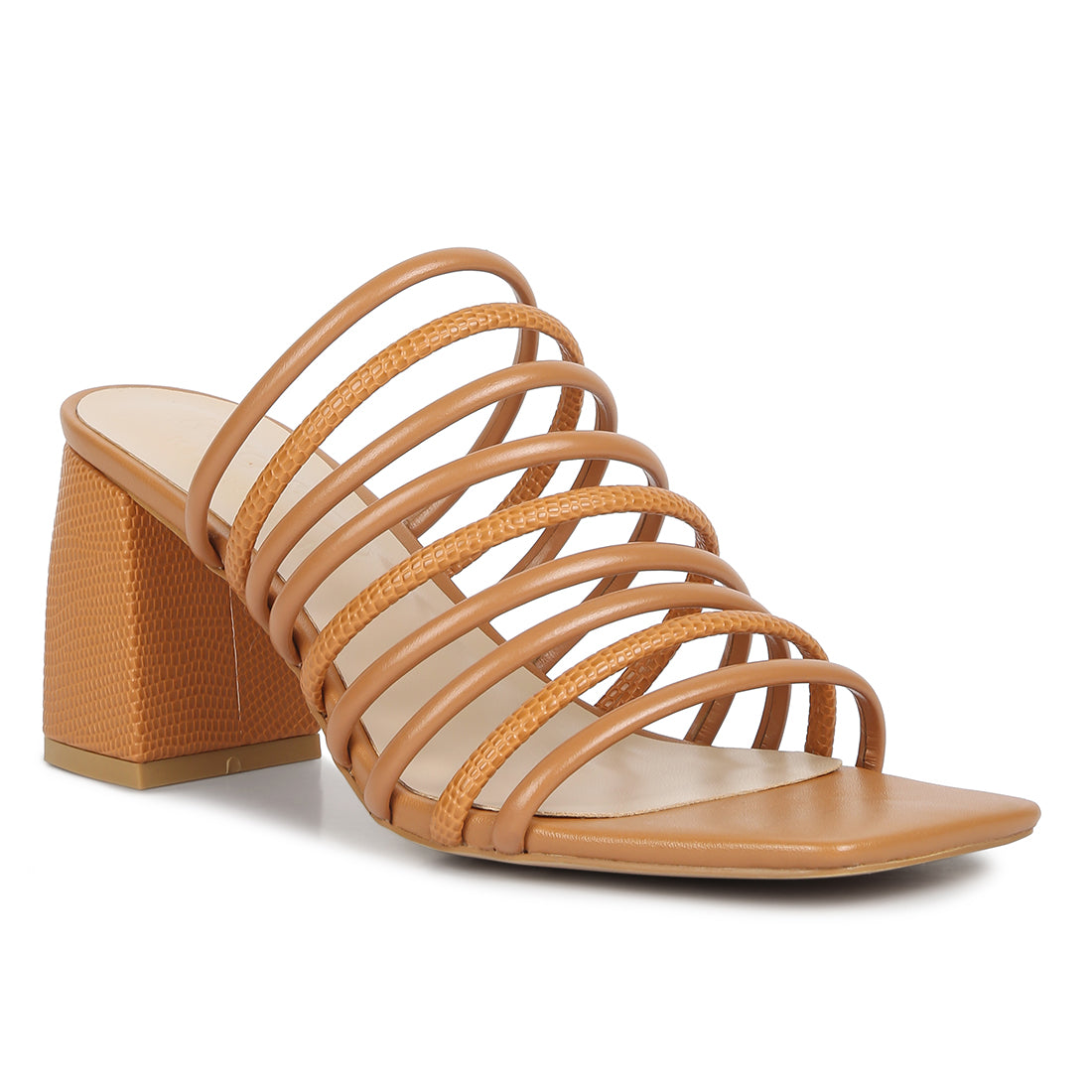 strappy slip on sandals#color_tan