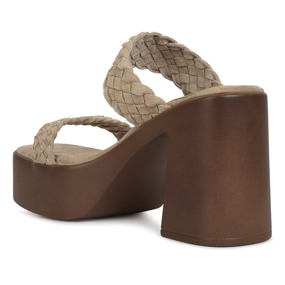 braided detail platform sandals#color_beige