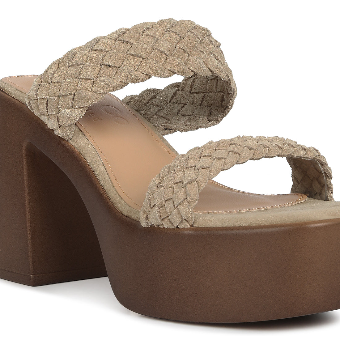 braided detail platform sandals#color_beige