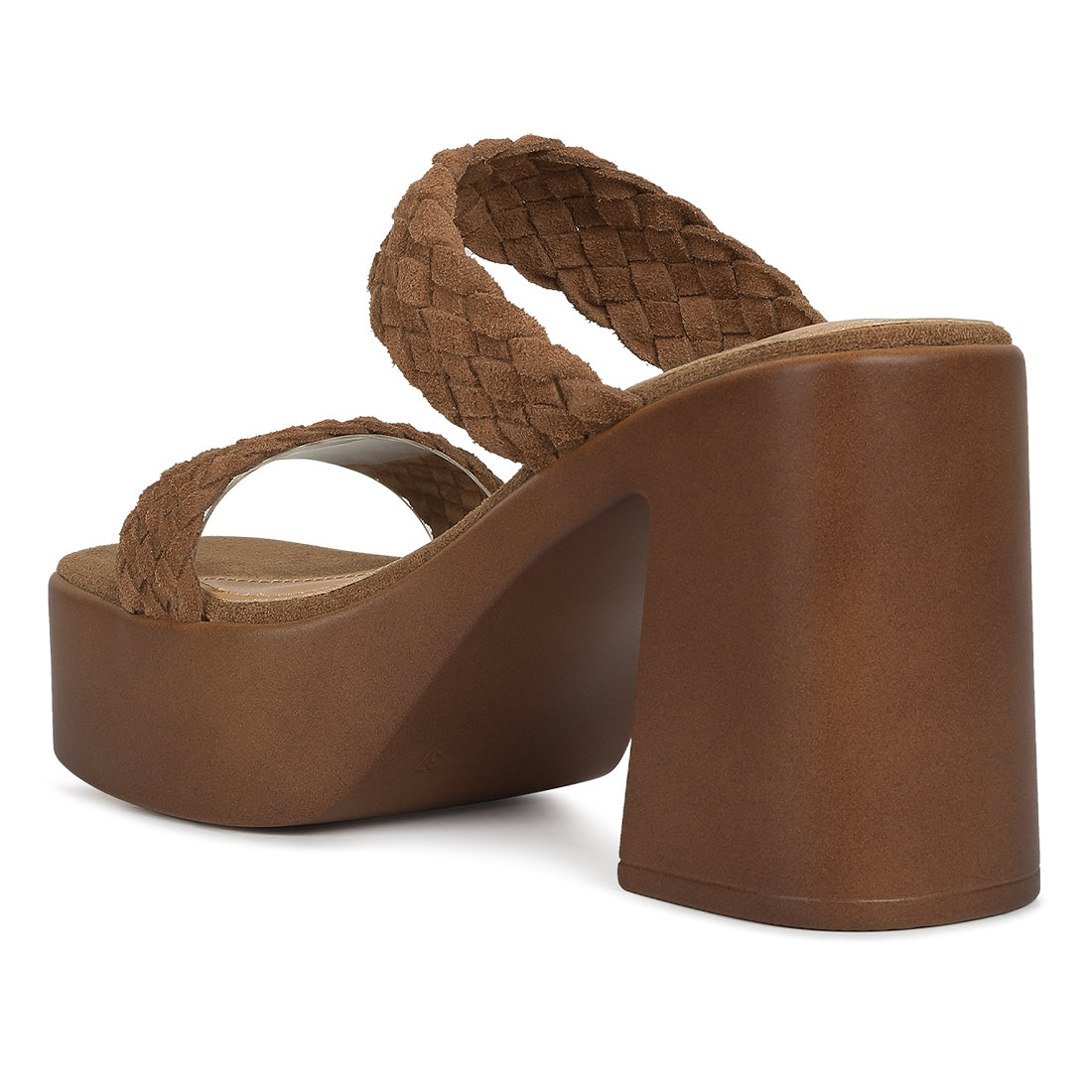 braided detail platform sandals#color_tan