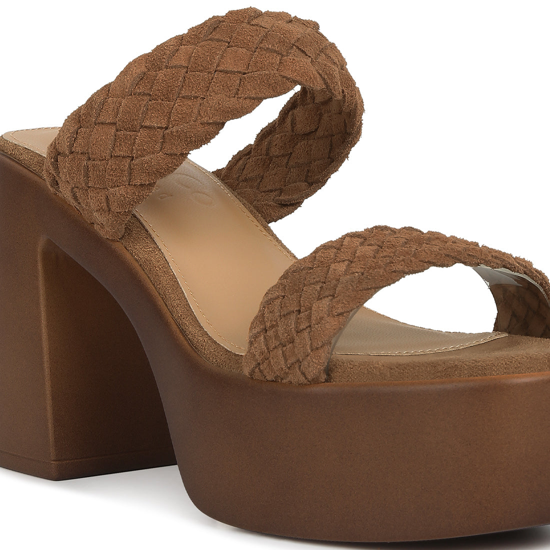 braided detail platform sandals#color_tan