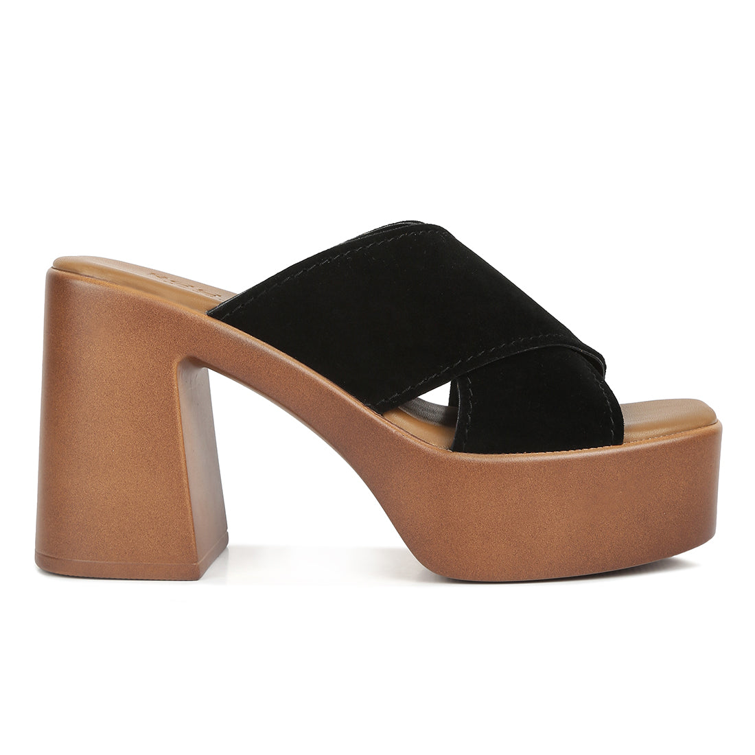 criss cross strap block heel sandals#color_black