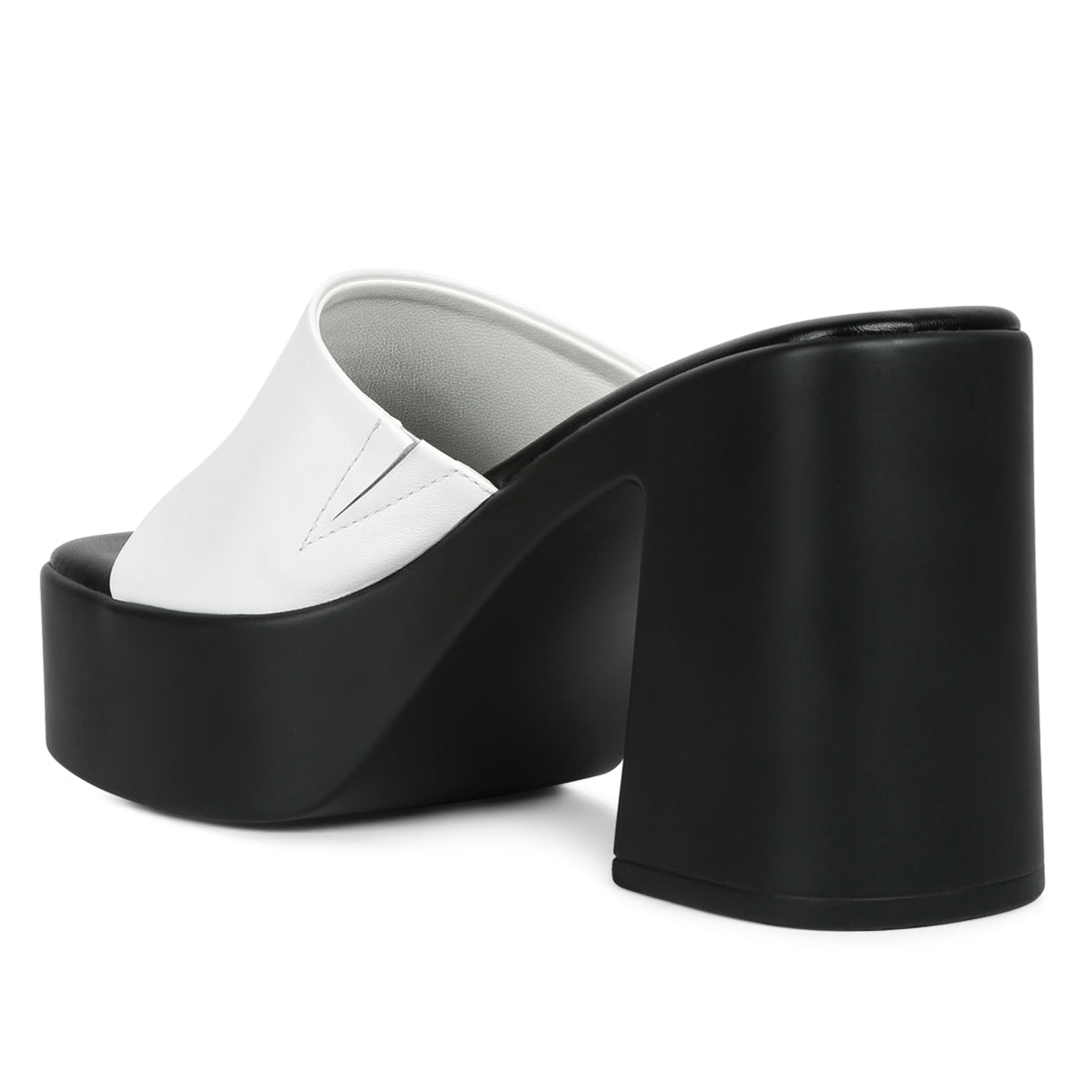 slip on block heel sandals#color_white