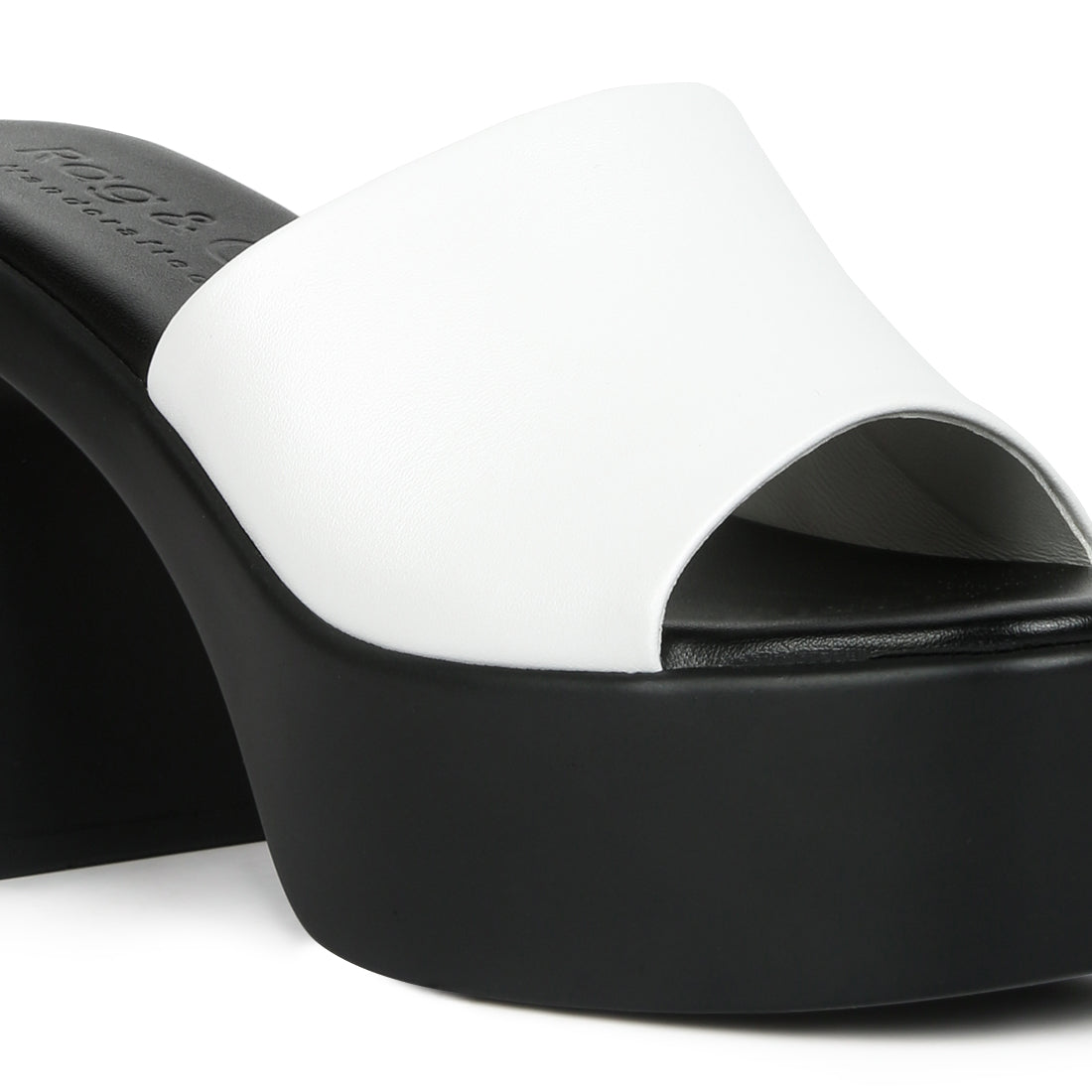 slip on block heel sandals#color_white