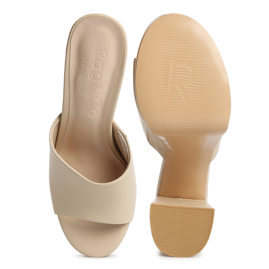 open toe high block heel sandals#color_beige