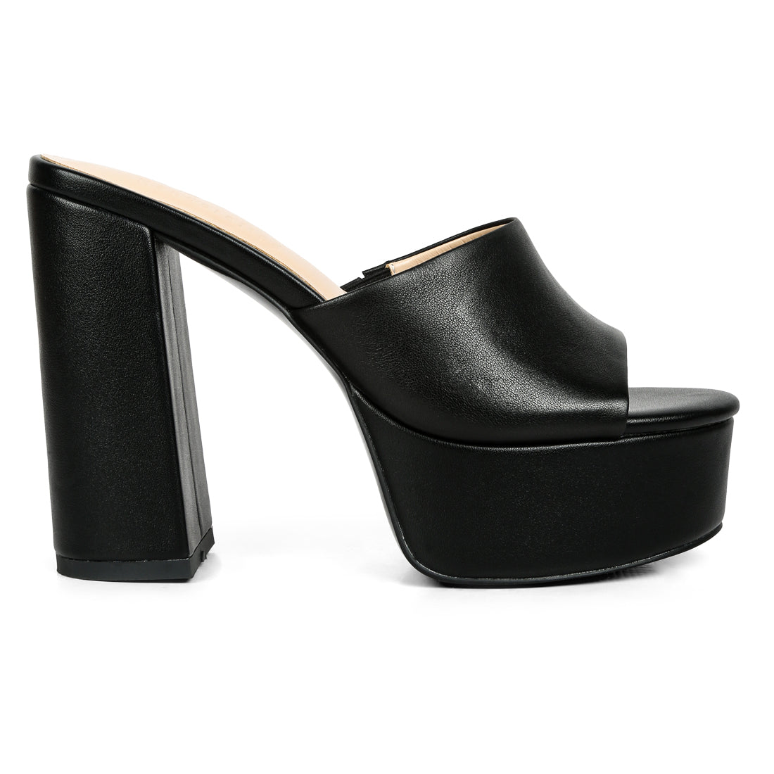 open toe high block heel sandals#color_black