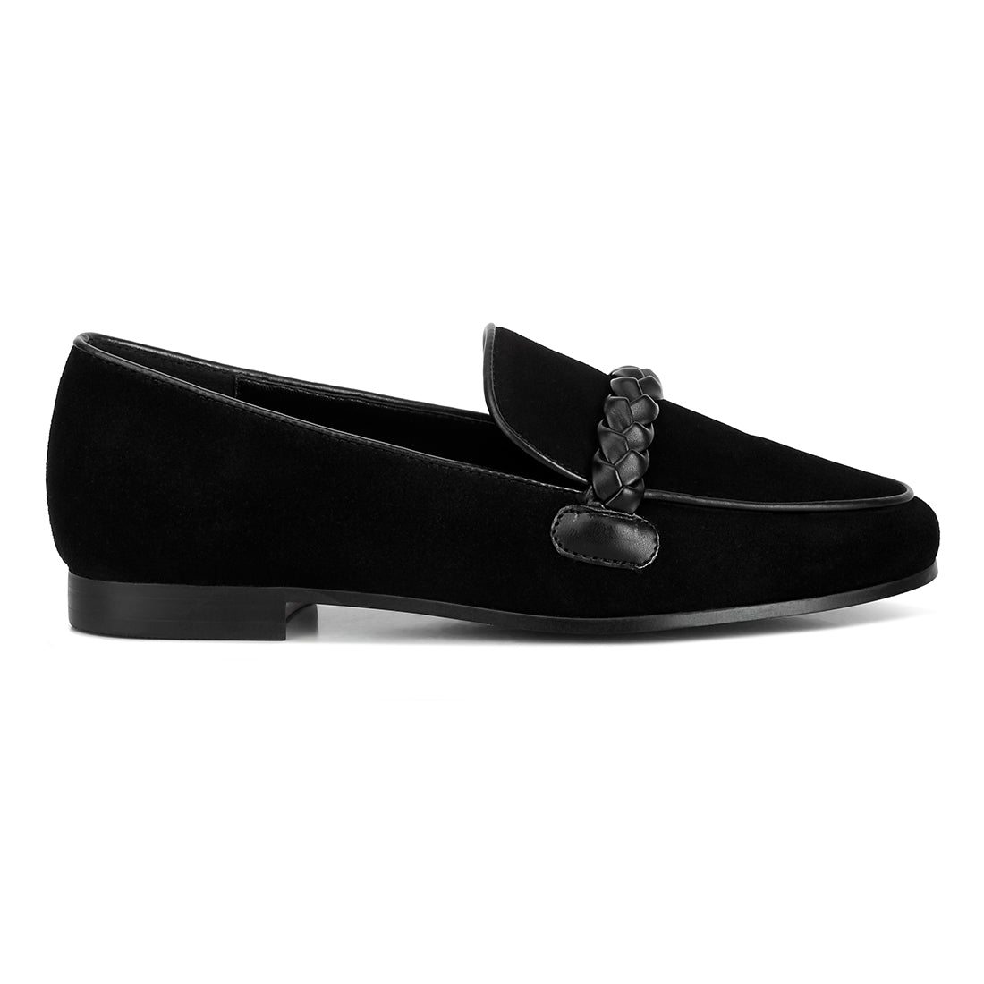 braided detail loafers#color_black