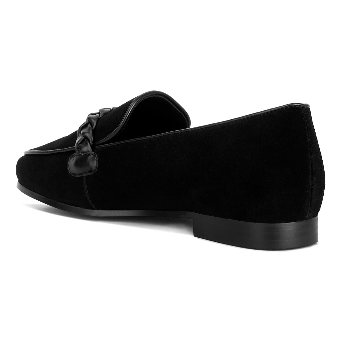 braided detail loafers#color_black