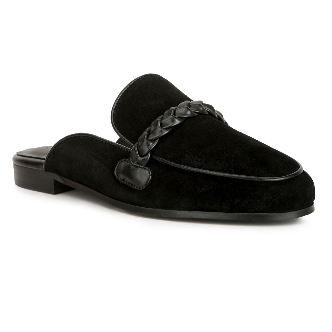 braided detail mules#color_black