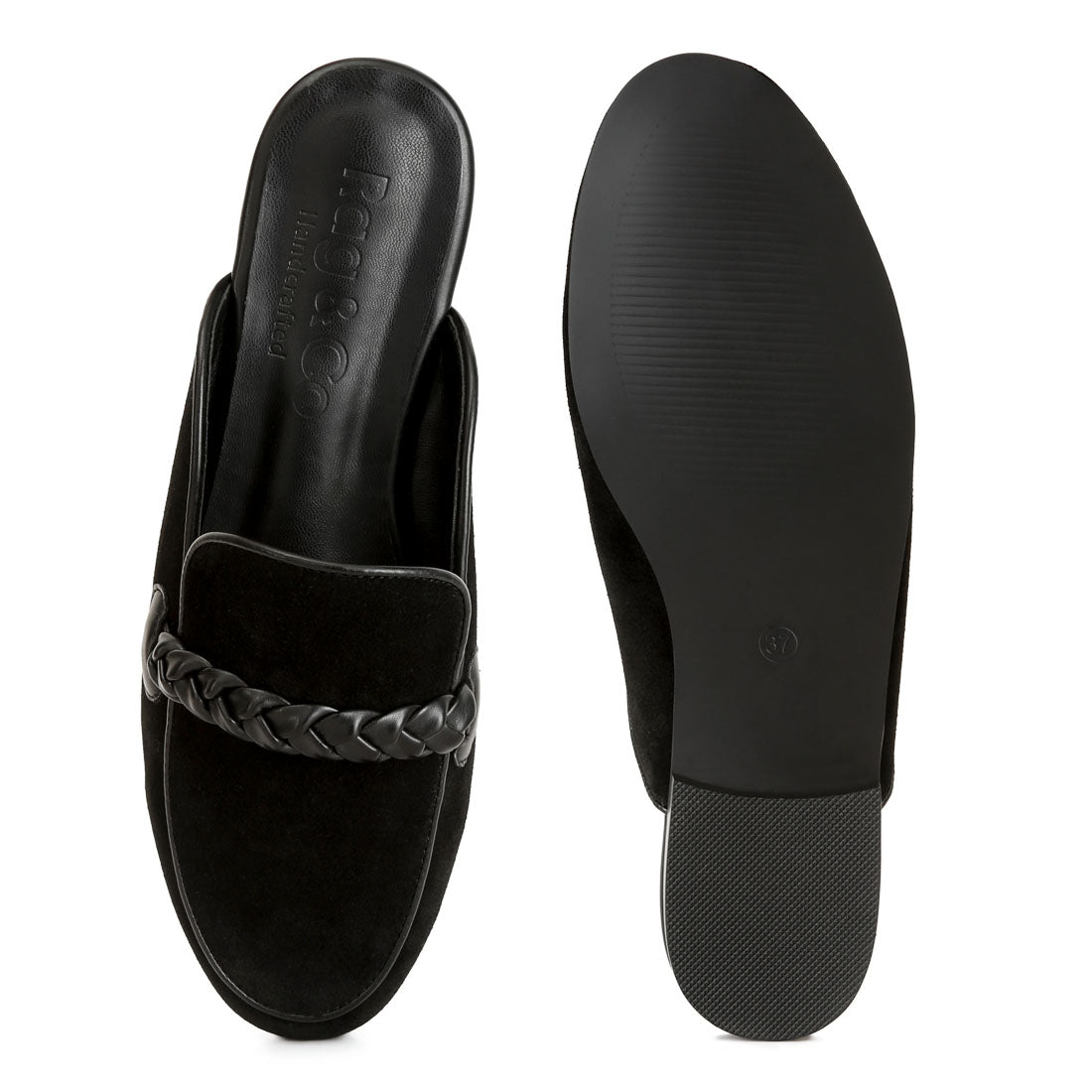 braided detail mules#color_black