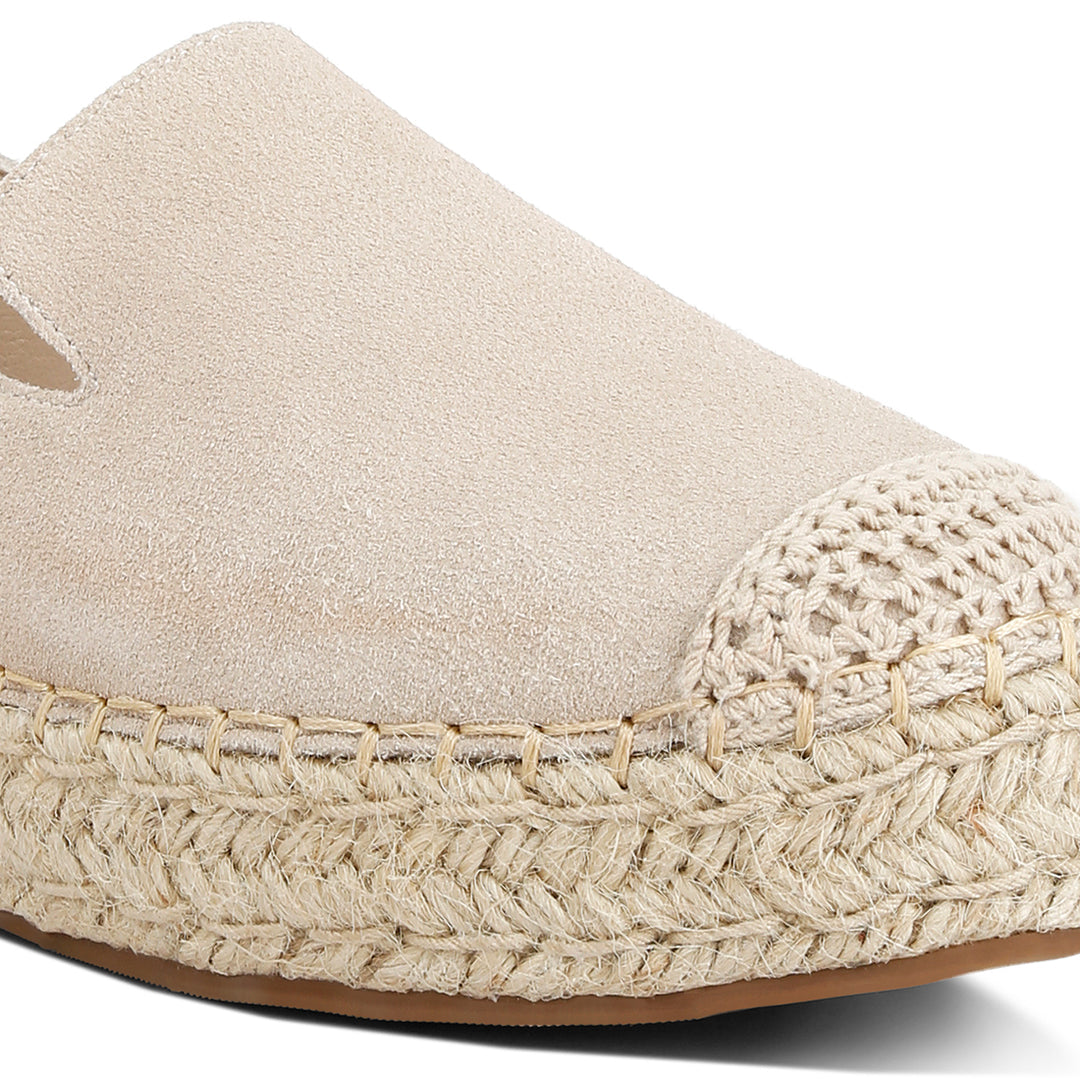 suede flatform heel espadrilles#color_beige