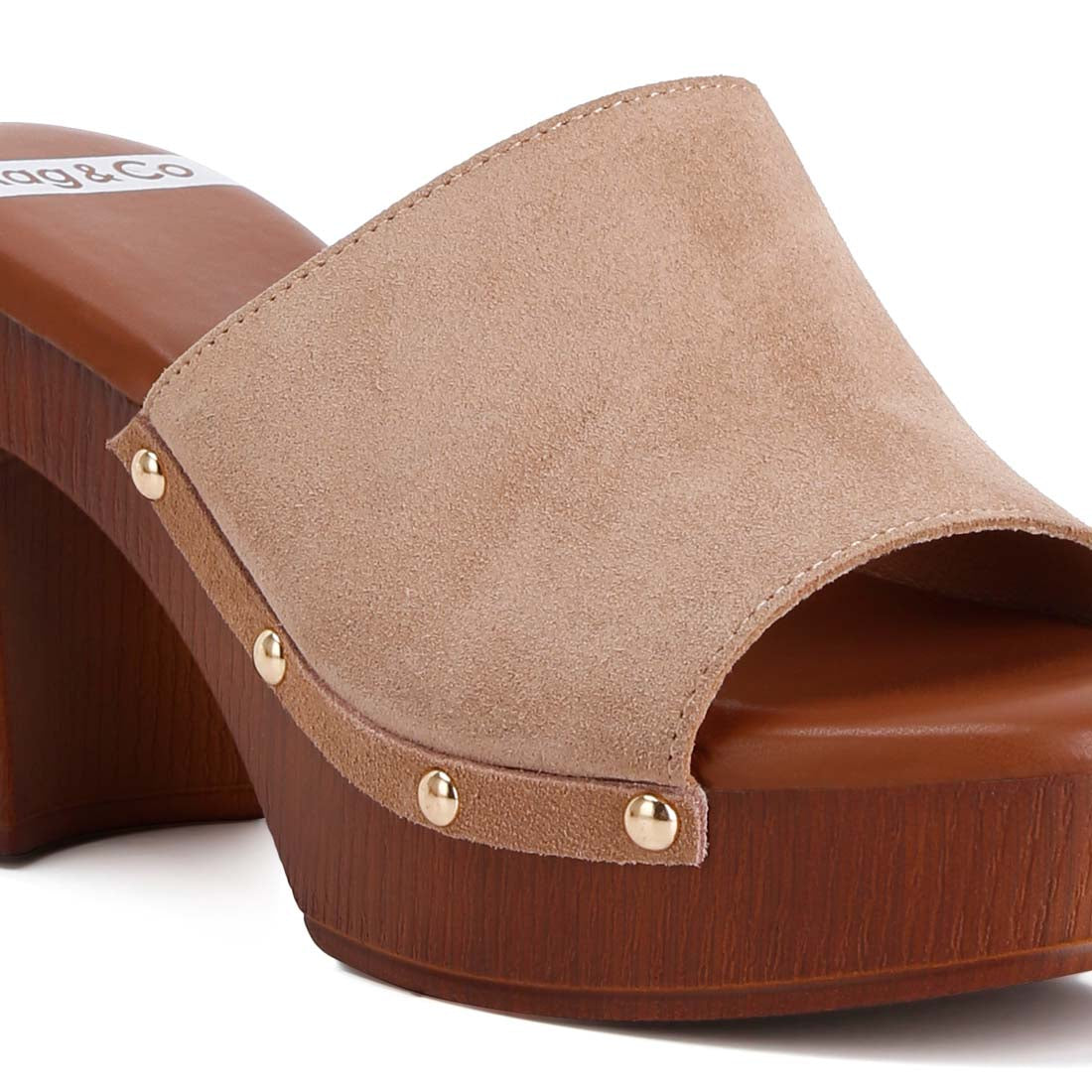 suede high block heel mules#color_tan