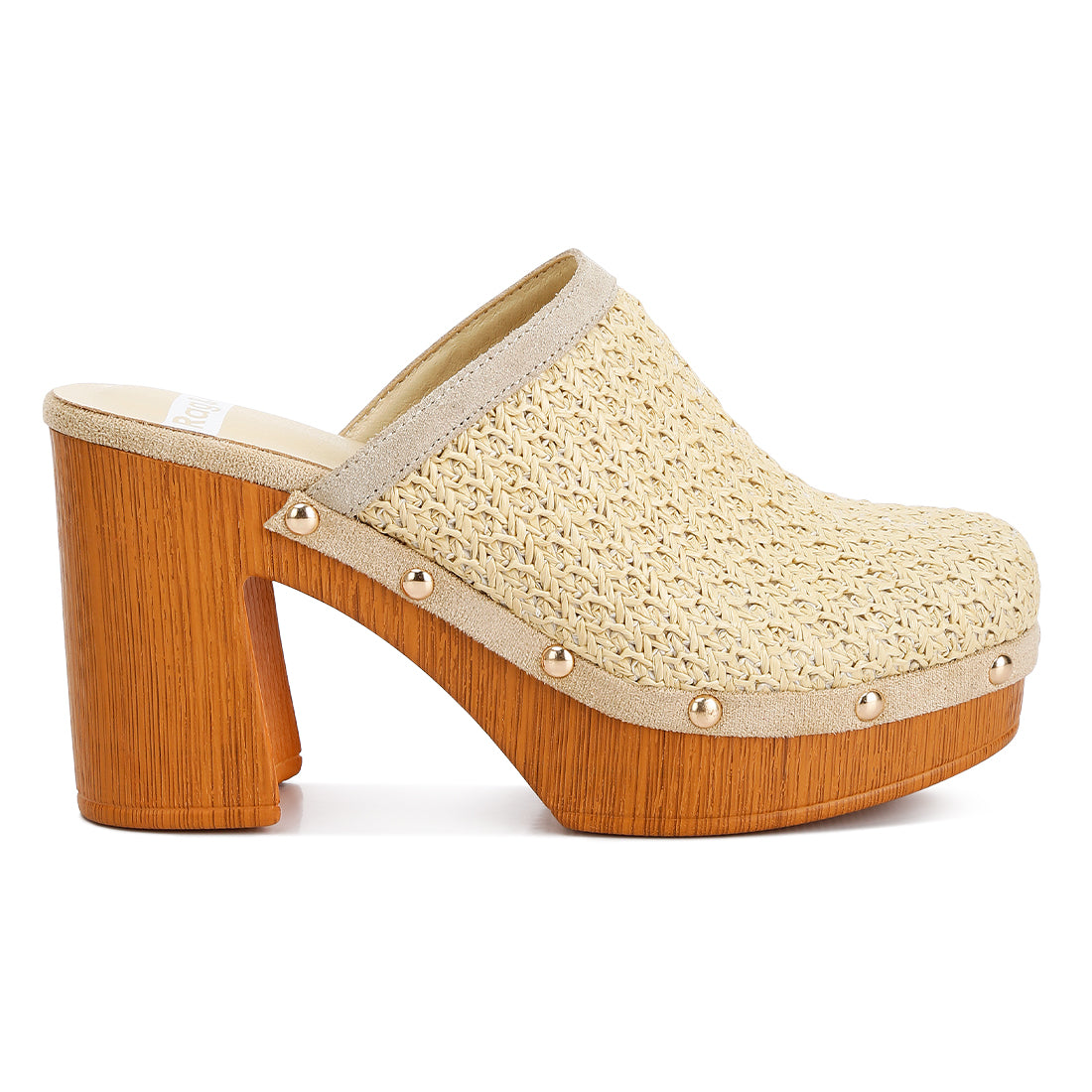raffia platform clogs#color_beige