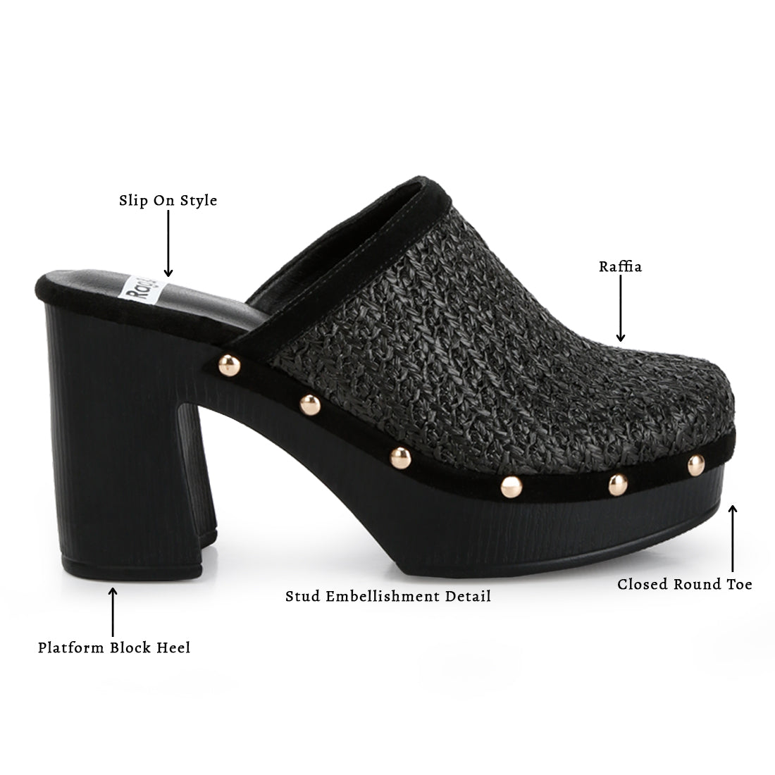 raffia platform clogs#color_black
