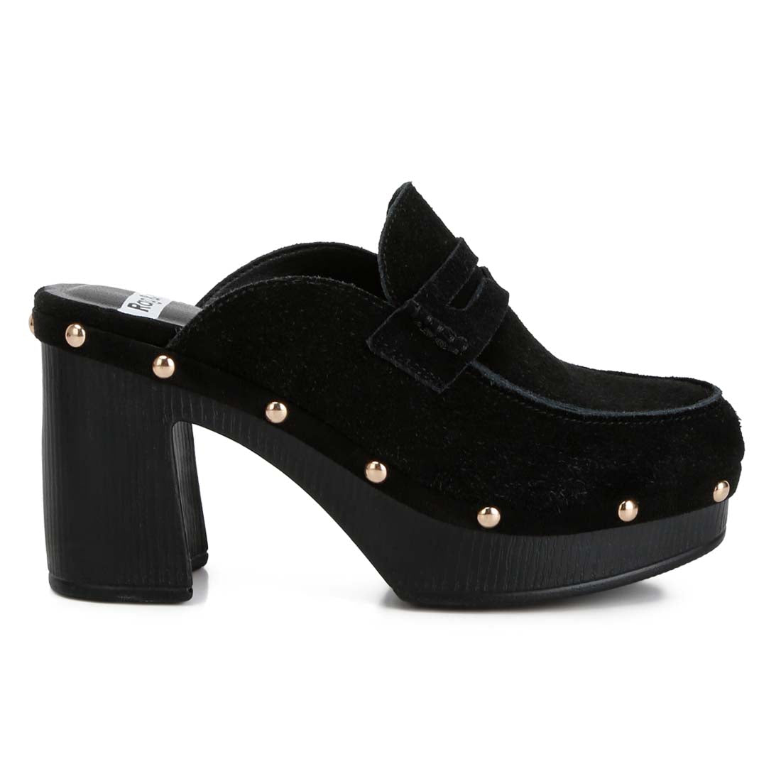 suede platform clogs#color_black