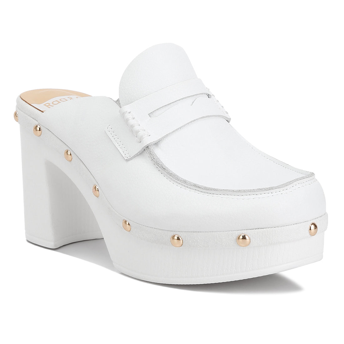 Recycled Leather Platform Clogs