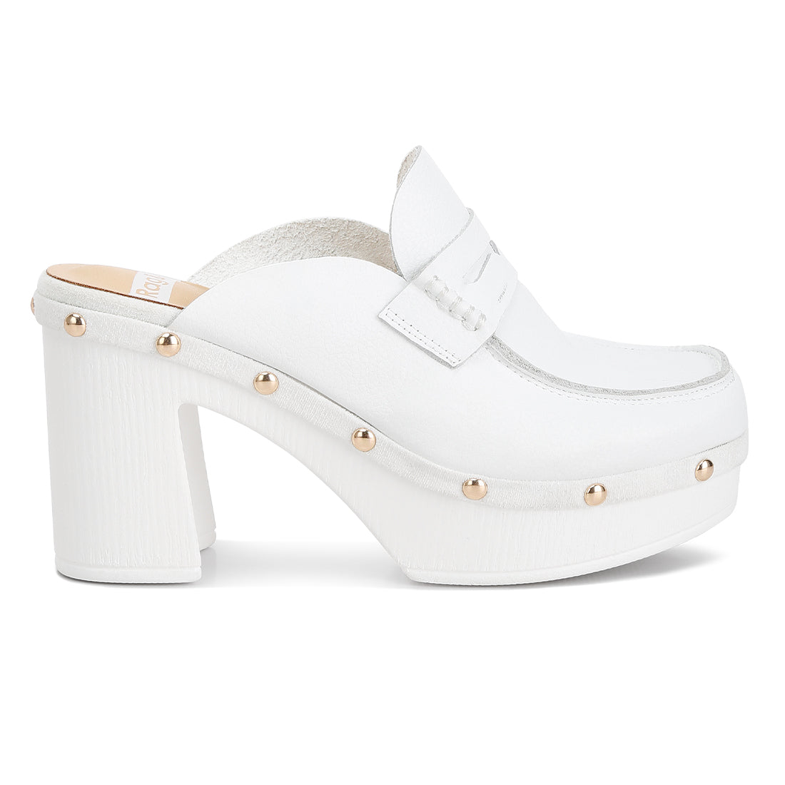 Recycled Leather Platform Clogs