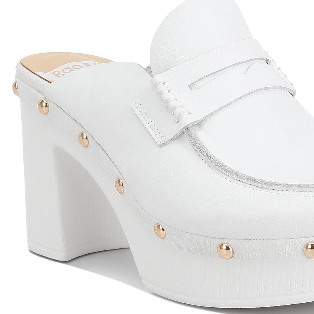 Recycled Leather Platform Clogs