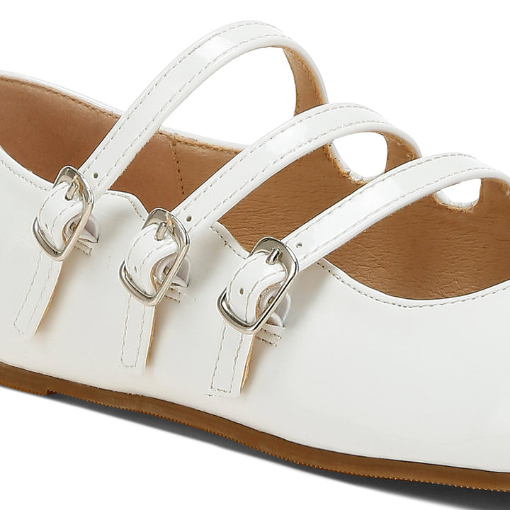 triple strap mary jane sandals
#color_white