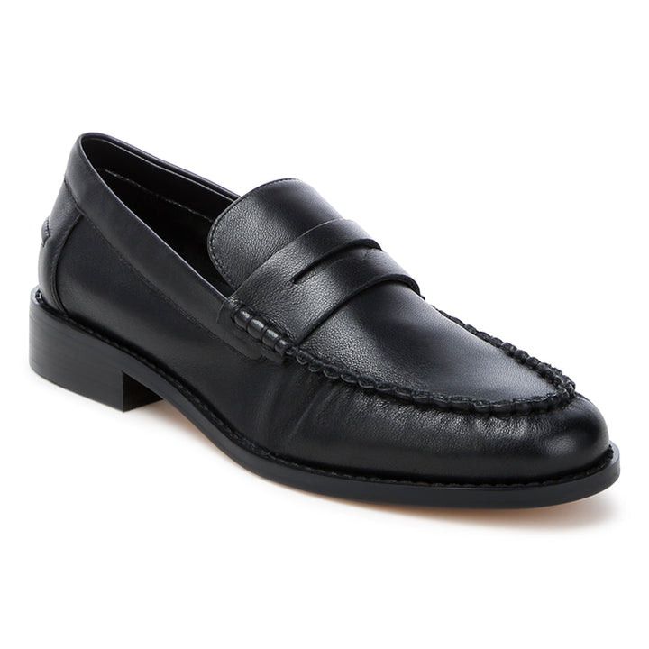 genuine leather loafers#color_black