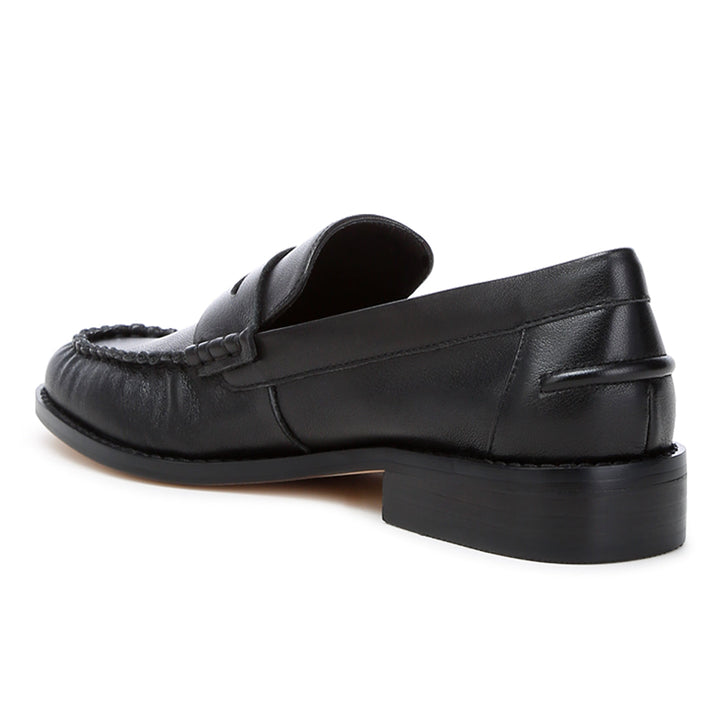 genuine leather loafers#color_black